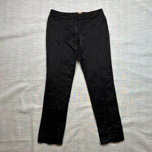Tory Burch Black Satin Pants w/ Front Crease Size Womens 4 - Office / Basic